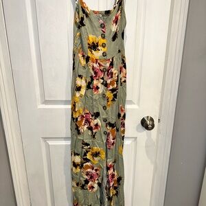 Floral Button-Down Maxi Dress